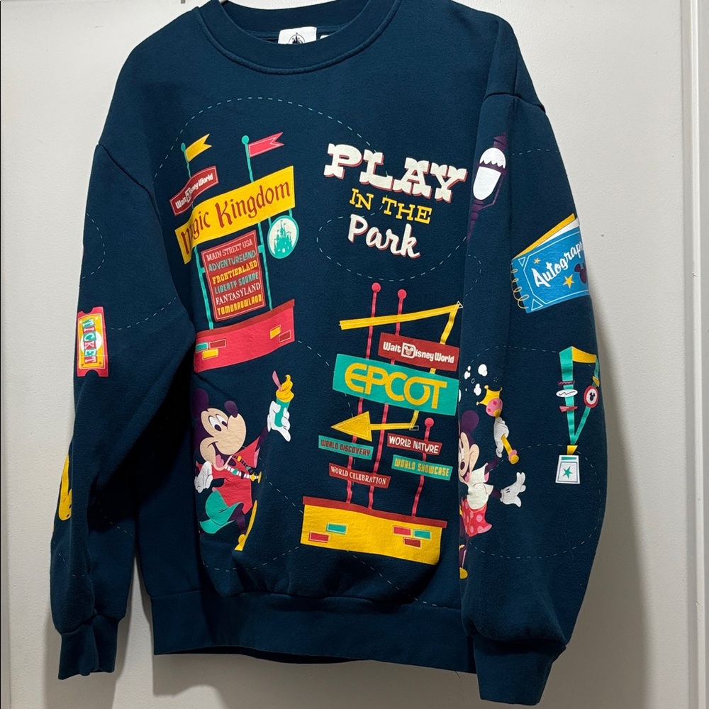 Disney Navy Crewneck Sweatshirt Play in the Park